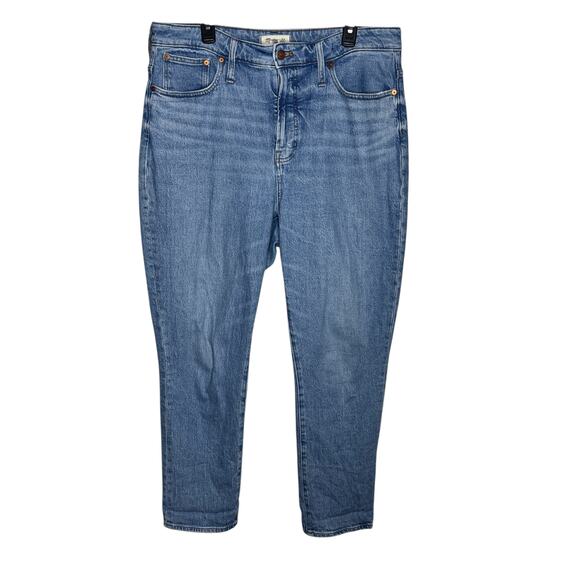 Madewell Denim - Madewell The Curvy Perfect Jean Womens 32 Tall Blue Tapered High Rise NA901